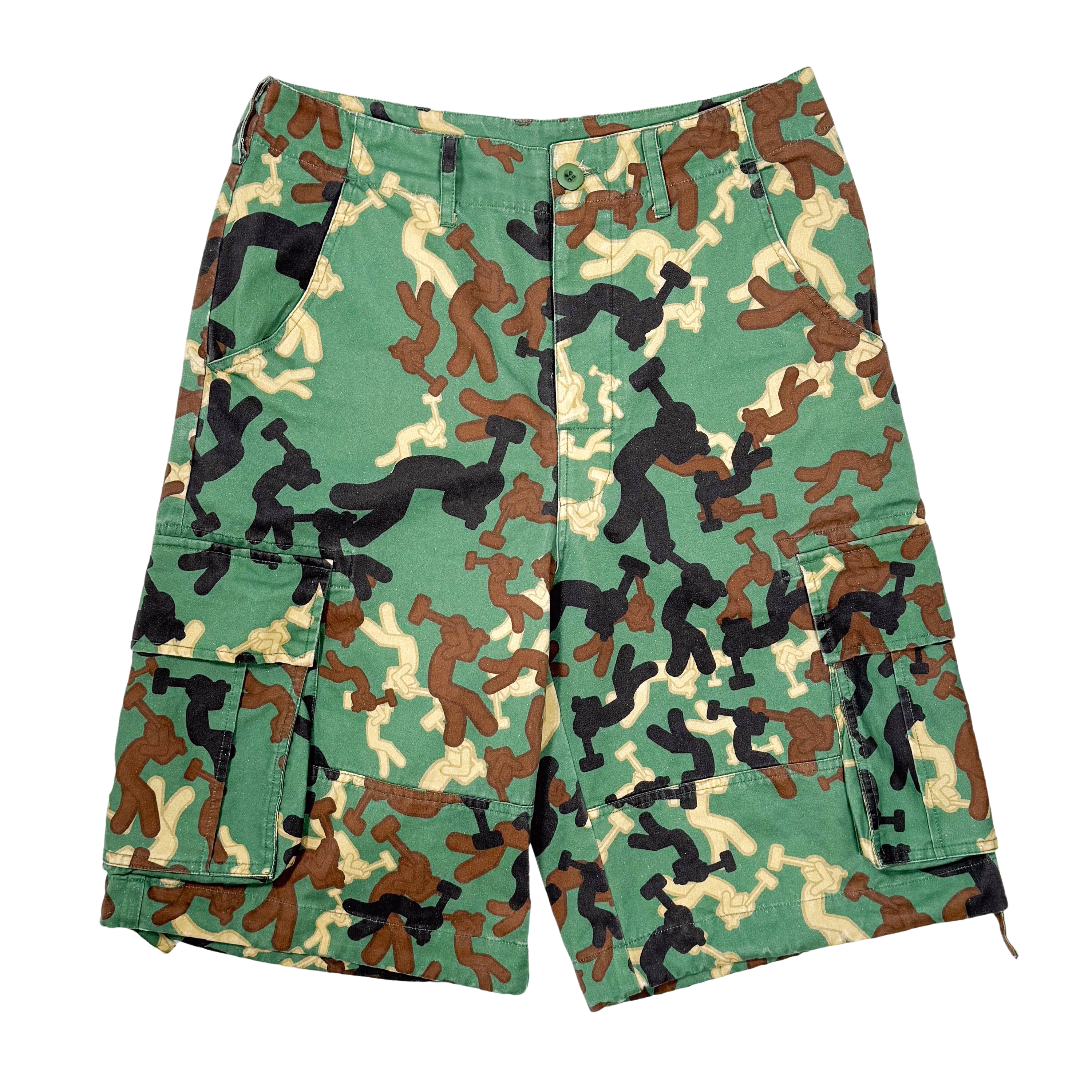 パンツ opium wood camo fur buggy shorts swag 3sixteen】Drawstring Shorts Camo Twill – Blue Beach Denim