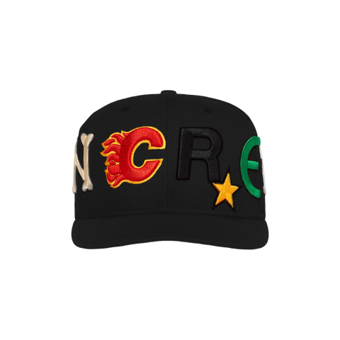 CONCRETE BOYS FLAME SNAPBACK (BLACK)