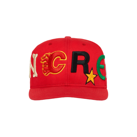 CONCRETE BOYS FLAME SNAPBACK (RED)